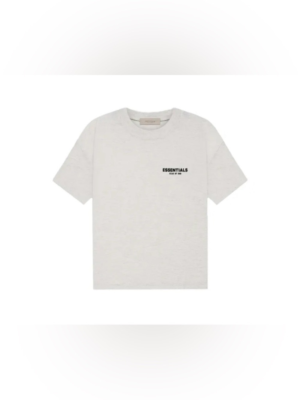 Essentials White Crewneck Tee with Black Logo